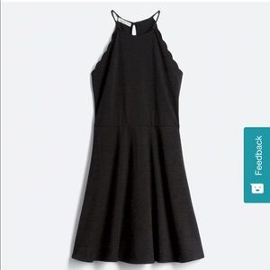 NWT Stitch Fix Scallop Detail Knit Dress Size XS Black